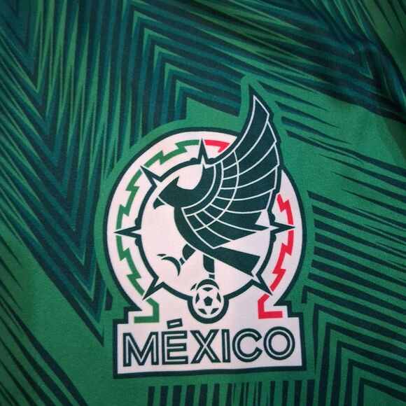 Mexico 2022/2023 Adidas Home Football Replica Shirt Size L Green FIFA - Picture 5 of 11